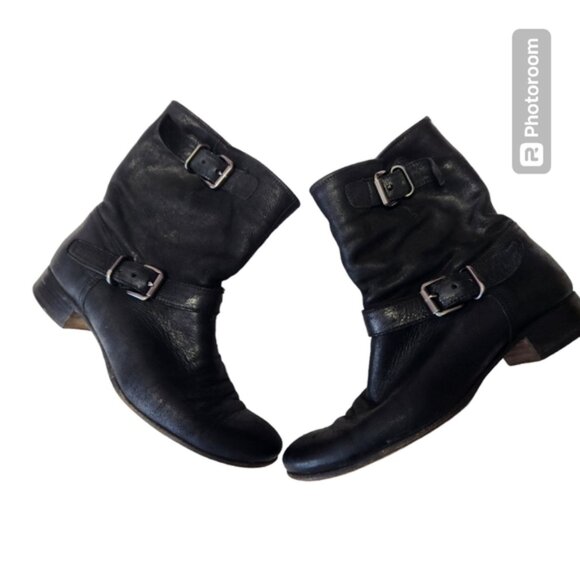 Prada women's short leather boots size 38.5 EU - Picture 1 of 12